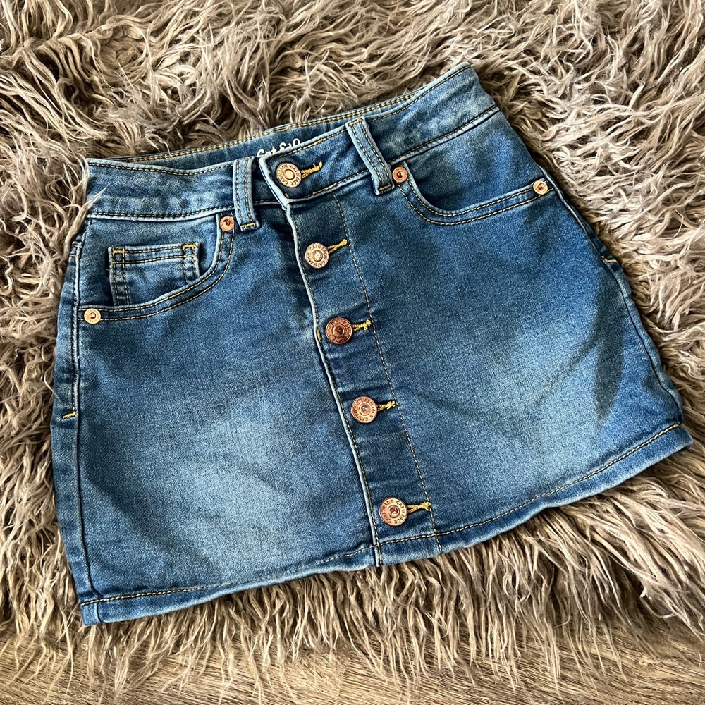 Cat &Jack blue Jean mini skirt - YXS/4/5